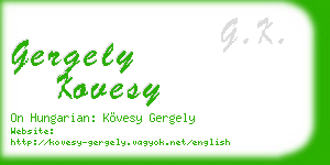gergely kovesy business card